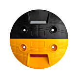 10'lu Cam Kedi Gözlü Mercekli Yol Butonu Seti Siyah-Sarı