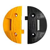 10'lu Cam Kedi Gözlü Mercekli Yol Butonu Seti Siyah-Sarı