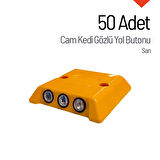 50'li Cam Kedi Gözlü Yol Butonu Seti