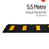 Kauçuk Rampa, Otopark Rampası, Kaldırım Rampası 25 x 50 x 4 cm 5,5 Metre