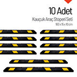 Kauçuk Araç Stoperi 183x15x10 cm 10 Adet İndirimli Set