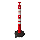 Solar Üçgen Flaşörlü - Plastik Ağırlıklı Yol Dikmesi Seti 11x148 cm