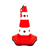 10 Adet Klasik Kedi Gözlü Trafik Konisi 50 cm Trafik Dubası