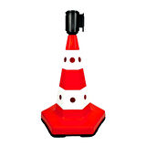 10 Adet Klasik Kedi Gözlü Trafik Konisi 50 cm Trafik Dubası