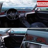 Kırmızı Araba Oto Trim Dekorasyon Şeridi Kauçuk Elastik Kolay Kurulum 5 metre Şerit Bant