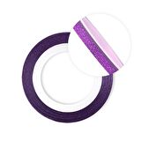 Nail art Yapışkan şerit 1metre Simli mor 3mm