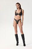 Brigette Siyah Dantelli Tanga