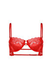 Eclatant Kırmızı Dantelli Balconette Sütyen