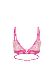 Fleur Pembe Dantelli Balensiz Bralet