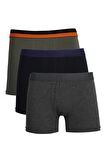 Akbeniz Erkek Penye 3'lü Boxer 40104