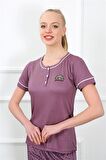 Akbeniz Kadın Mürdüm Kısa Kol Pijama Takım 20388