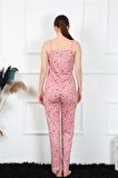 Akbeniz Kadın İp Askılı Pudra Pijama Takım 4137