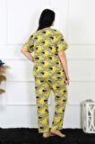 Akbeniz Kadın 5XL-6XL-7XL-8XL Büyük Beden Kısa Kol Pijama Takım 75007