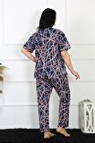 Akbeniz Kadın 5XL-6XL-7XL-8XL Büyük Beden Kısa Kol Pijama Takım 75008