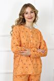 Akbeniz Kadın 4XL-5XL-6XL-7XL-8XL Büyük Beden Uzun Kol Pijama Takım 75014