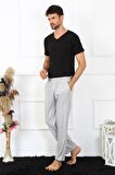Akbeniz Erkek Pamuk Gri Tek Alt Pijama 27495