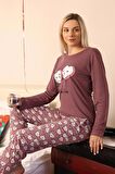 Akbeniz Kadın Penye Uzun Kol Pijama Takım 4187