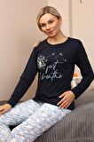 Akbeniz Kadın Penye Uzun Kol Pijama Takım 4189