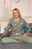 Akbeniz Kadın Uzun Kol Penye Pijama Takım 4206
