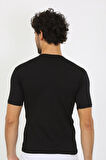Akbeniz Erkek Sıfır Yaka Likralı Siyah T-Shirt 65710
