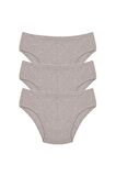 Akbeniz Erkek Pamuk 3lü Gri Slip 40129