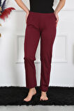 Akbeniz Kadın Pamuk Penye Tek Alt Pijama Bordo 27513