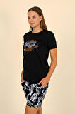 Akbeniz Kadın Şortlu Kısa Kol Penye Pijama Takım Siyah 3622