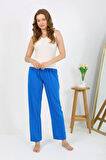 Akbeniz Kadın Penye Düz Tek Alt Pijama 27535 Mavi