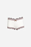 Akbeniz Kadın Pamuklu 2li Boxer Krem 40277