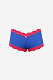 Akbeniz Kadın Pamuklu 2li Boxer Saks 40277