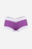 Akbeniz Kadın Pamuklu 2li Boxer Mor 40278