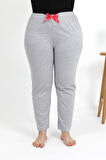 Akbeniz Kadın Pamuklu Büyük Beden Alt Pijama 27557 Gri