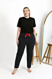 Akbeniz Kadın Pamuklu Büyük Beden Alt Pijama 27557 Siyah