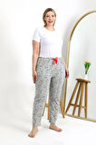 Akbeniz Kadın Pamuklu Büyük Beden Alt Pijama 27558 Gri
