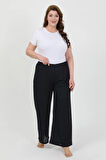 Akbeniz Kadın Büyük Beden Bürümcük Pantolon 210076 Lacivert