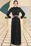 Dila Tesettür Abiye Siyah