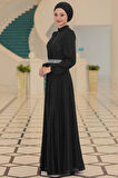 Dila Tesettür Abiye Siyah