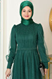 Peri Tesettür Abiye Zümrüt
