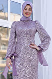 Şimal Tesettür Abiye Lavanta