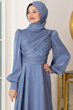 Bahar Tesettür Abiye Bebe Mavi