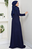 Eylül Tesettür Abiye Lacivert
