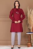 Asil Tesettür Tunik Bordo