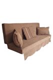 MİRZADE SOFA SOFT KUMAŞ TENTESİZ 28 DNS SÜNGER  SALINCAK MİNDERİ-sofa salıncak kahve