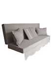 MİRZADE SOFA SOFT KUMAŞ TENTESİZ 28 DNS SÜNGER  SALINCAK MİNDERİ-sofa salıncak açık gri