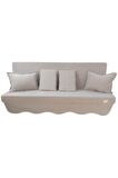 MİRZADE SOFA SOFT KUMAŞ TENTESİZ 28 DNS SÜNGER  SALINCAK MİNDERİ-sofa salıncak açık bej