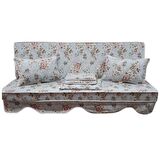 MİRZADE ELİT SALINCAK MİNDERİ TAÇ SU İTİCİ KUMAŞ GRİ SÜNGER FERMUARLI KOMPLE SET-32280-01