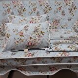MİRZADE ELİT SALINCAK MİNDERİ TAÇ SU İTİCİ KUMAŞ GRİ SÜNGER FERMUARLI KOMPLE SET-32280-01