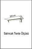MİRZADE ELİT SALINCAK MİNDERİ TAÇ SU İTİCİ KUMAŞ GRİ SÜNGER FERMUARLI KOMPLE SET-32280-01