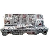 MİRZADE LÜKS SALINCAK MİNDERİ PAMUKLU PANAMA KUMAŞ 10 CM GRİ SÜNGER 3 KİŞİLİK TAM TAKIM-105