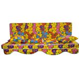 MİRZADE MEDİAN SALINCAK MİNDERİ PAMUK/POLYESTER KUMAŞ GRİ SÜNGER FERMUARLI 3 KİŞİLİK TAM SET KONFORLU ÜRÜN-233
